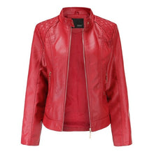 Load image into Gallery viewer, Spring Autumn Ladies Motorcycle Leather Jacket
