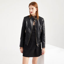 Load image into Gallery viewer, Spring Autumn Ladies Motorcycle Leather Jacket