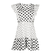 Load image into Gallery viewer, Polka Dot Ruffle Mini Dress For Women High Waist