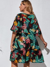 Load image into Gallery viewer, Summer Dress Woman V Neck Short Sleeve Floral Print Casual Short
