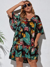 Load image into Gallery viewer, Summer Dress Woman V Neck Short Sleeve Floral Print Casual Short