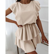 Load image into Gallery viewer, Summer Elegant O Neck Ruffle Party Dress Women Casual Sleeveless