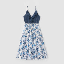 Load image into Gallery viewer, Summer Family Clothes Mosaic Cotton Family Matching Floral Dress