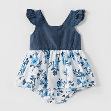 Load image into Gallery viewer, Summer Family Clothes Mosaic Cotton Family Matching Floral Dress