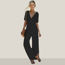 Load image into Gallery viewer, Summer Fashion European American Women's V neck Solid Color Large - Sophornlilly