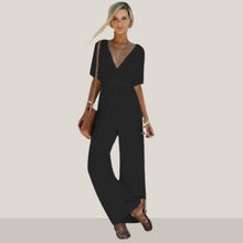 Load image into Gallery viewer, Summer Fashion European American Women's V neck Solid Color Large - Sophornlilly