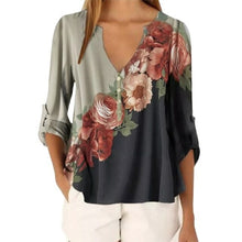 Load image into Gallery viewer, Summer Floral Print Women Blouse 5XL Plus Size Blouses Half