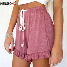 Load image into Gallery viewer, Summer Home Women Casual Shorts High Waist Elastic Drawstring