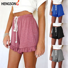 Load image into Gallery viewer, Summer Home Women Casual Shorts High Waist Elastic Drawstring