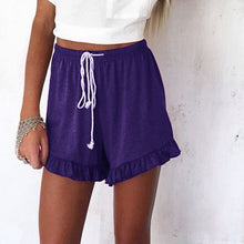 Load image into Gallery viewer, Summer Home Women Casual Shorts High Waist Elastic Drawstring