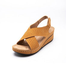 Load image into Gallery viewer, Summer Leather Sandals Soft Bottom wedge