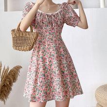Load image into Gallery viewer, Summer New Fashion Sexy Mini Dress Female Short Sleeve Printed - Sophornlilly