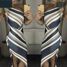 Load image into Gallery viewer, Summer New Fashion Skew Neck Office Asymmetrical Elegant