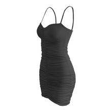 Load image into Gallery viewer, Summer New Sexy Sling Bag Hip Folds Nightclub Dress - Sophornlilly