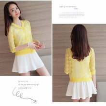Load image into Gallery viewer, Summer New Women Short Single breasted Lace Knit Cardigan Sun