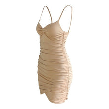 Load image into Gallery viewer, Summer Sexy Low Cut Sling Bag Hip Fold Dress - Sophornlilly