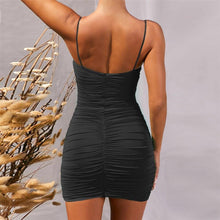 Load image into Gallery viewer, Summer Sexy Low Cut Sling Bag Hip Fold Dress - Sophornlilly