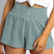 Load image into Gallery viewer, Summer Shorts Women Fashion Design Loose High Waist Buttons Thin - Sophornlilly