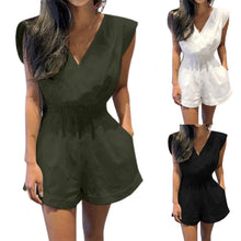 Load image into Gallery viewer, Summer Romper Playsuit V Neck