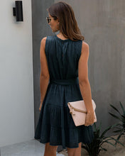Load image into Gallery viewer, Summer Sweet Pleated Dress A Line Women Sashes Sleeveless