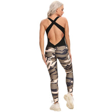 Load image into Gallery viewer, Summer Women Sports Jumpsuit Camouflage Sleeveless Jumpsuit Sexy