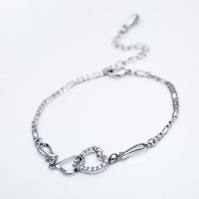 Load image into Gallery viewer, Tiny Crystal Zircon Initial Heart Anklets Women Foot Chain Beach