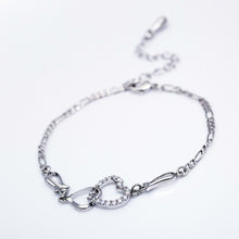 Load image into Gallery viewer, Tiny Crystal Zircon Initial Heart Anklets Women Foot Chain Beach