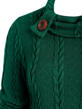 Load image into Gallery viewer, Turtleneck Long Sleeves Women Knitted Dress Pockets Cable Knit