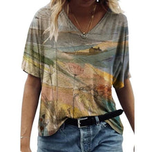 Load image into Gallery viewer, Floral Print T Shirt Summer Casual Short Sleeve