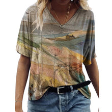 Load image into Gallery viewer, Floral Print T Shirt Summer Casual Short Sleeve