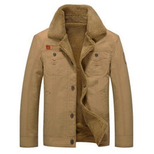Load image into Gallery viewer, Winter Bomber Jacket Men Air Force Pilot Jacket Warm Men Fur
