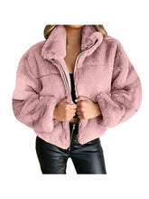 Load image into Gallery viewer, Fleece Sweatshirt Stand Collar Oversized Fluffy Warm