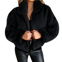 Load image into Gallery viewer, Fleece Sweatshirt Stand Collar Oversized Fluffy Warm