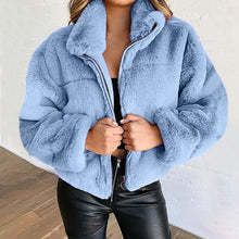 Load image into Gallery viewer, Fleece Sweatshirt Stand Collar Oversized Fluffy Warm