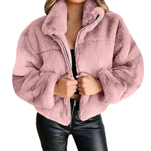 Load image into Gallery viewer, Fleece Sweatshirt Stand Collar Oversized Fluffy Warm