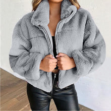 Load image into Gallery viewer, Fleece Sweatshirt Stand Collar Oversized Fluffy Warm