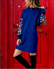 Load image into Gallery viewer, Women's Dress Oversized Loose Long Sleeve O neck