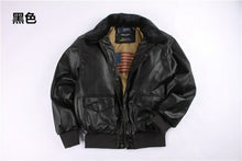 Load image into Gallery viewer, Winter leather jacket men streetwear Removable fur flight