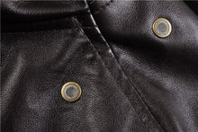 Load image into Gallery viewer, Winter leather jacket men streetwear Removable fur flight