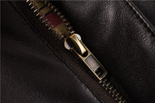 Load image into Gallery viewer, Winter leather jacket men streetwear Removable fur flight