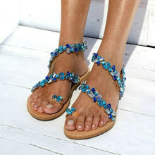 Load image into Gallery viewer, Woman Sandals Fashion Shoes Rhinestones Chains Thong Gladiator - Sophornlilly