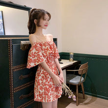 Load image into Gallery viewer, Jumpsuit Floral Print Off the shoulder