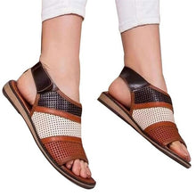 Load image into Gallery viewer, Women Breathable Mesh Flat Sandals PU Leather Open Toe Summer - Sophornlilly
