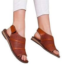 Load image into Gallery viewer, Women Breathable Mesh Flat Sandals PU Leather Open Toe Summer - Sophornlilly