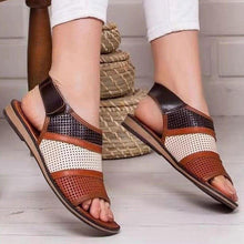 Load image into Gallery viewer, Women Breathable Mesh Flat Sandals PU Leather Open Toe Summer - Sophornlilly