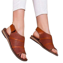 Load image into Gallery viewer, Women Breathable Mesh Flat Sandals PU Leather Open Toe Summer - Sophornlilly