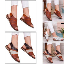 Load image into Gallery viewer, Women Breathable Mesh Flat Sandals PU Leather Open Toe Summer - Sophornlilly