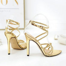 Load image into Gallery viewer, Women Sandals 12cm Buckle High Heel Tenis Pointed Toe Sexy Hollow - Sophornlilly