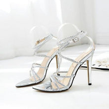Load image into Gallery viewer, Women Sandals 12cm Buckle High Heel Tenis Pointed Toe Sexy Hollow - Sophornlilly