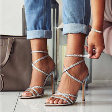 Load image into Gallery viewer, Women Sandals 12cm Buckle High Heel Tenis Pointed Toe Sexy Hollow - Sophornlilly